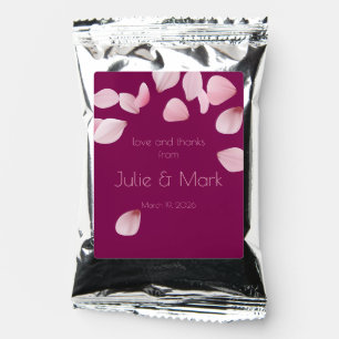 Romantic Pink Petals Wedding  Coffee Drink Mix