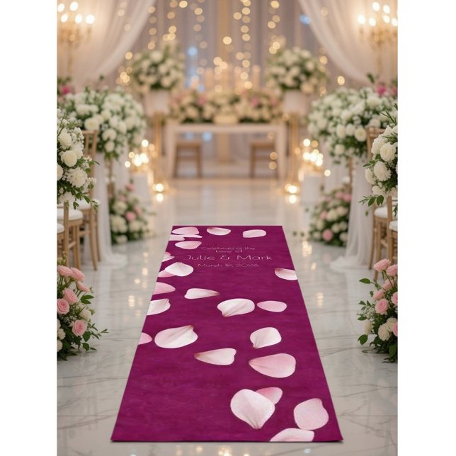 Romantic Pink Petals Wedding  Outdoor Rug (Creator Uploaded)