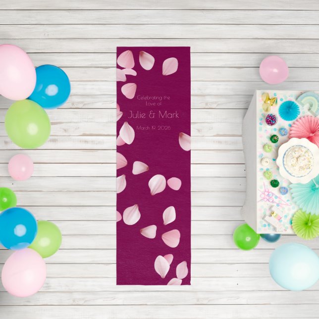 Romantic Pink Petals Wedding  Outdoor Rug (Insitu (Birthday))