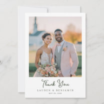 Romantic Pink Photo Thank You Card