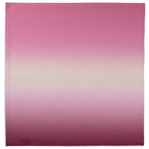Romantic Pink & Pretty Ivory Cream Gradient Ombre  Cloth Napkin