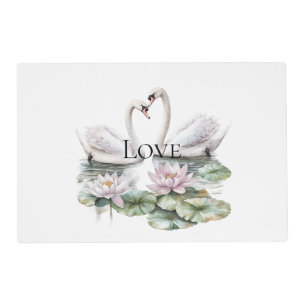 Romantic Pink Purple Floral Wedding Placemat