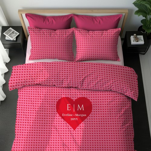 Romantic Pink Red Hearts Personalized Valentine 
