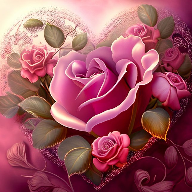 Romantic Pink Rose Jigsaw Puzzle (Creator Uploaded)