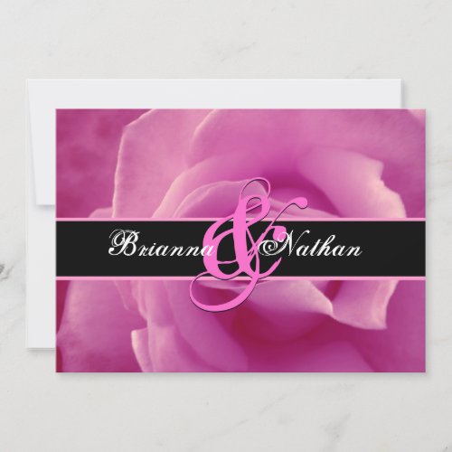 Romantic Pink Rose Wedding Template Personalized Invites