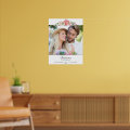 Romantic Pink Roses & Calligraphy Photo Welcome Poster | Zazzle
