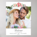 Romantic Pink Roses & Calligraphy Photo Welcome Poster | Zazzle
