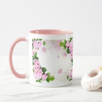 Romantic Pink Roses Mug