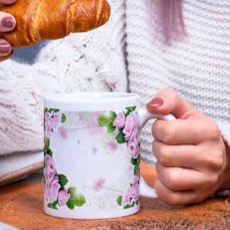 Romantic Pink Roses Mug