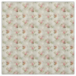 Romantic Pink Roses with Vintage Elegance Fabric