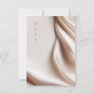 Romantic Pink satin wedding meal choices RSVP