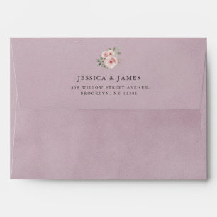 Romantic Pink Velvet Texture Chic Wedding Envelope
