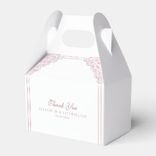 Romantic Pink Vintage Ornate Frame Favors Wedding Favor Boxes