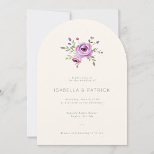 Romantic Pink Watercolor Floral Invitation