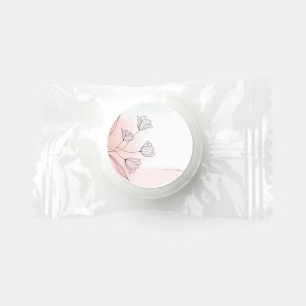 Romantic Pink Watercolor Floral Life Saver® Mints