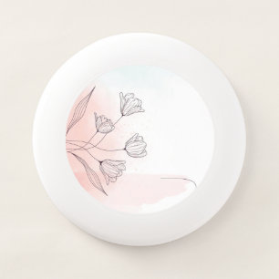 Romantic Pink Watercolor Floral Wham-O Frisbee