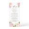 Romantic Pink Watercolor Flowers Wedding Menu Card