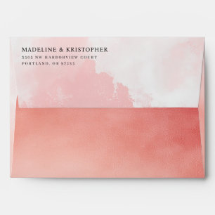 Romantic Pink Watercolor Gradient Envelope