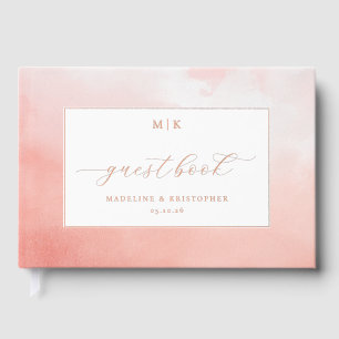 Romantic Pink Watercolor Guestbook