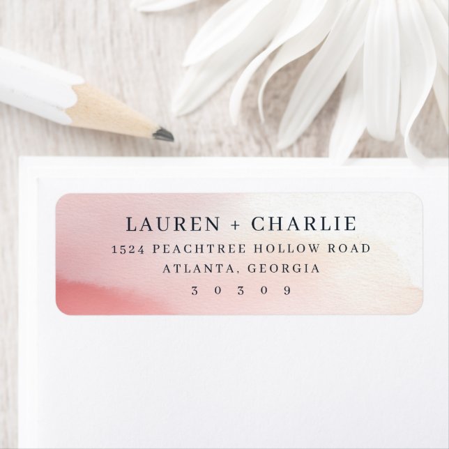 Romantic Pink Watercolor Label (Insitu)