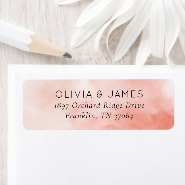 Romantic Pink Watercolor Label (Insitu)