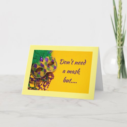 ROMANTIC PLANS FOR MARDI GRAS CARD