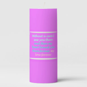 Romantic poem about forever pillar candle