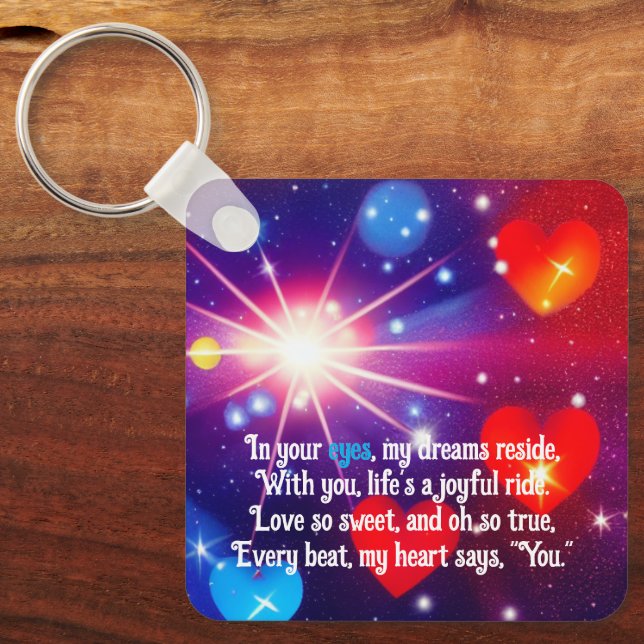 Romantic Poem Keychain (Front)