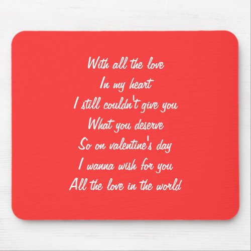 Romantic poem mousepads