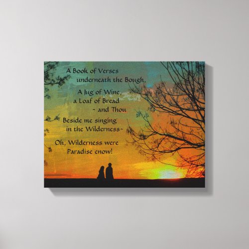 romantic poem _ Rubaiyat of Omar Khayyam Canvas Print