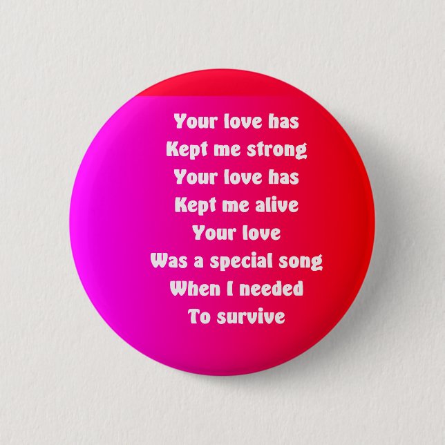 romantic poems to someone special buttons (Front)