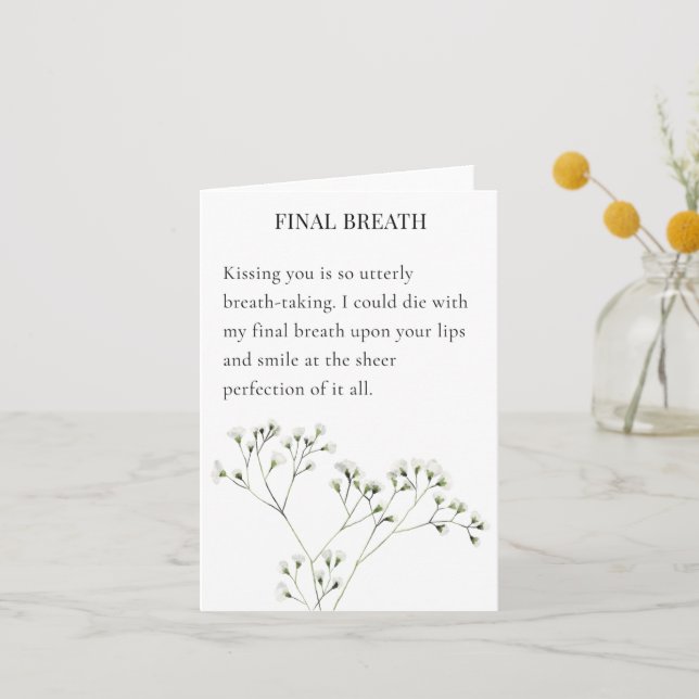 Romantic Poetry gift card (Front)