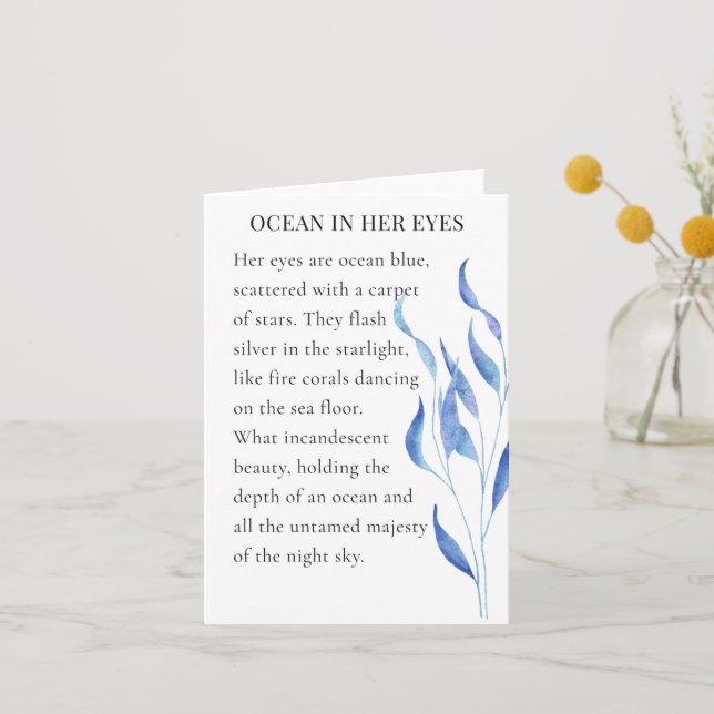 Romantic Poetry gift card (Front)
