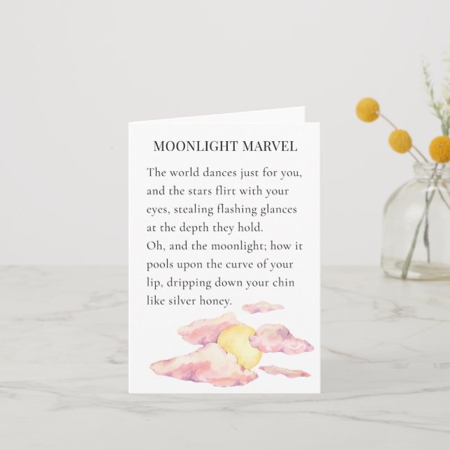 Romantic Poetry gift card (Front)