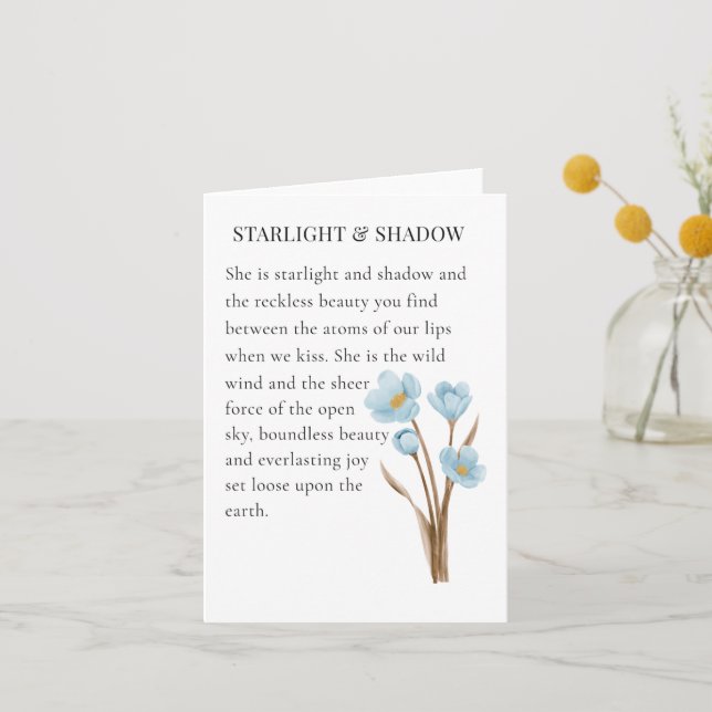 Romantic Poetry gift card (Front)