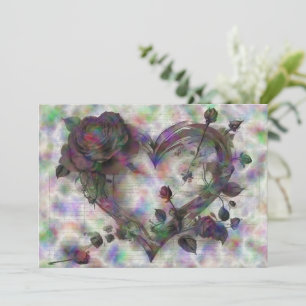 Romantic Poetry Lovers Timeless Embrace Heartfelt Holiday Card