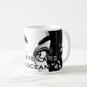 Romantic Pop Art Eyes: "Your Eyes Are the Ocean" G Coffee Mug