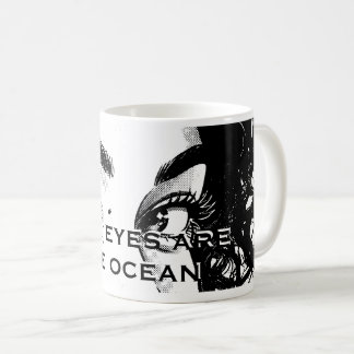Romantic Pop Art Eyes: "Your Eyes Are the Ocean" G Coffee Mug