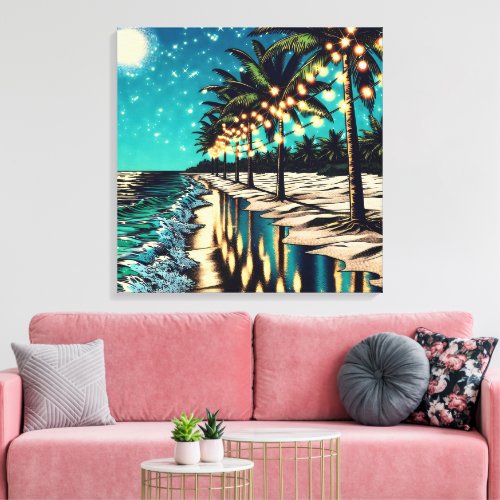 Romantic Pretty Coastal Art  Canvas Print