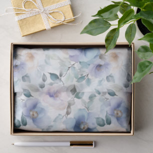 Romantic Pretty Lavender Flowers Bridal Shower Tissue Paper