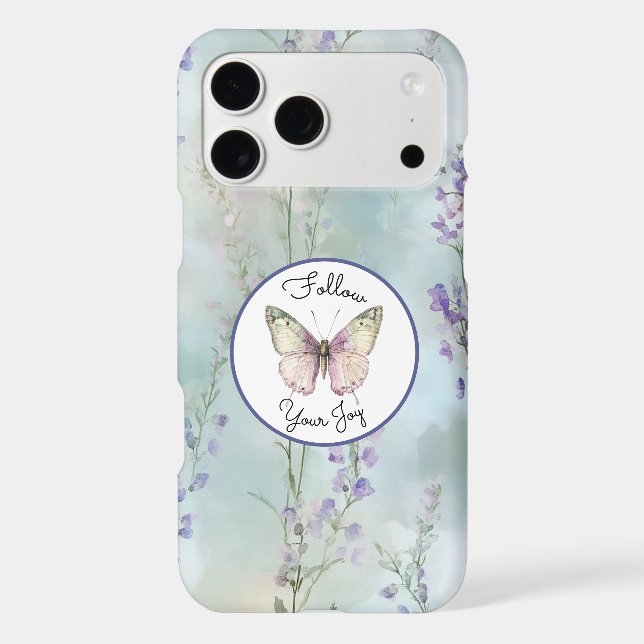 Romantic Pretty Lavender Flowers iPhone Case (Back)