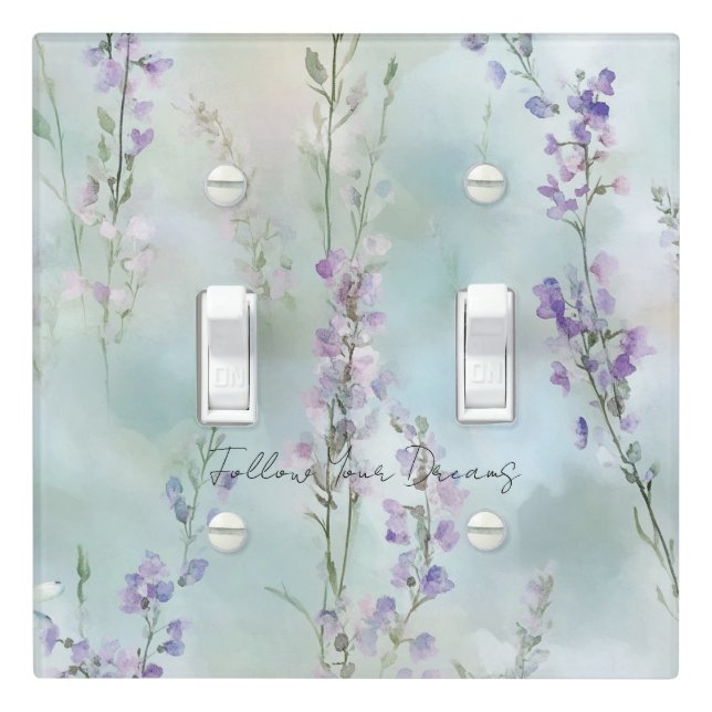 Romantic Pretty Lavender Flowers   Light Switch Cover (In Situ)