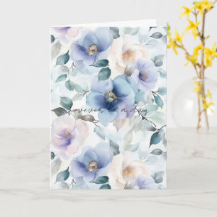Romantic Pretty Lavender Flowers Love Wedding Card
