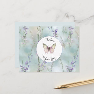 Romantic Pretty Lavender Flowers Postcard