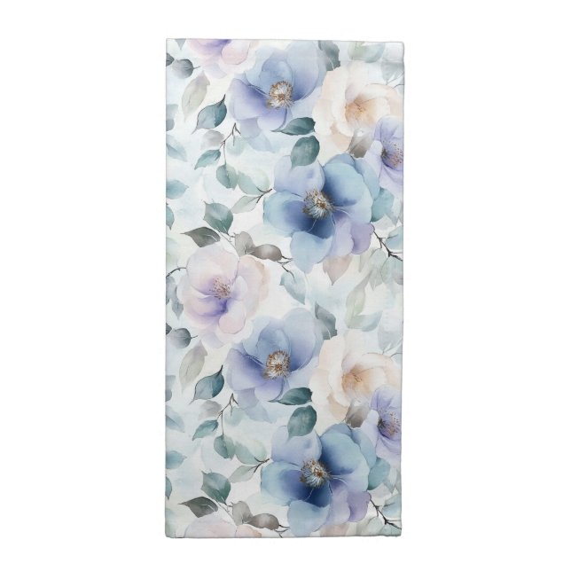 Romantic Pretty Lavender Purple White Flowers   Cloth Napkin (Half Fold)