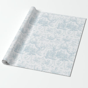 Blue Floral Toile Gift Wrap, 24x417' Counter Roll
