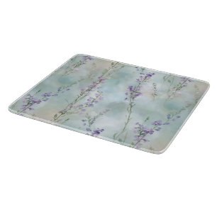 Romantic Pretty Purple Flowers Bridal Shower Cutting Board