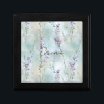 Romantic Pretty Purple Flowers Bridal Shower Gift Box<br><div class="desc">Romantic Pretty Purple Flowers</div>