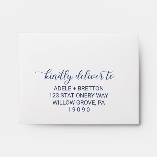 Romantic Printed Address RSVP Envelope