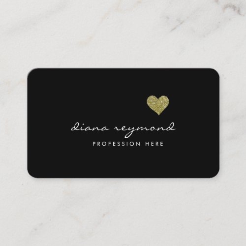 Romantic professional black  business card
